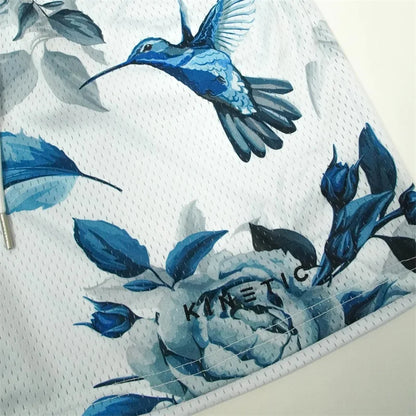'Rose Design' Embroidery Fitness Shorts