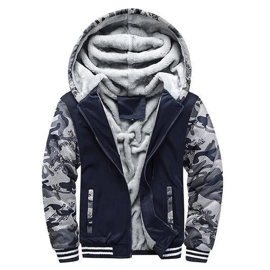 Men's Camo Fleece Winter Jacket
