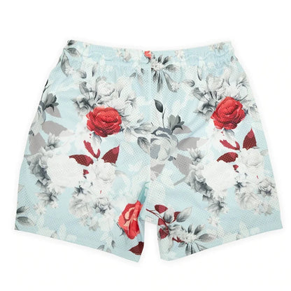 'Rose Design' Embroidery Fitness Shorts