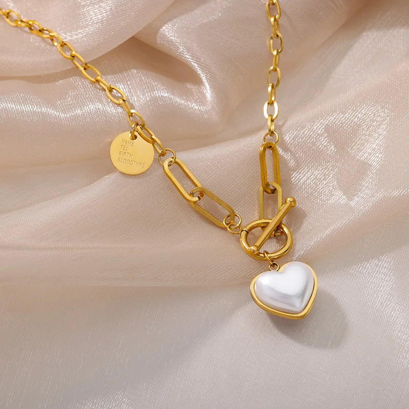 315L Gold Heart Layered Necklace