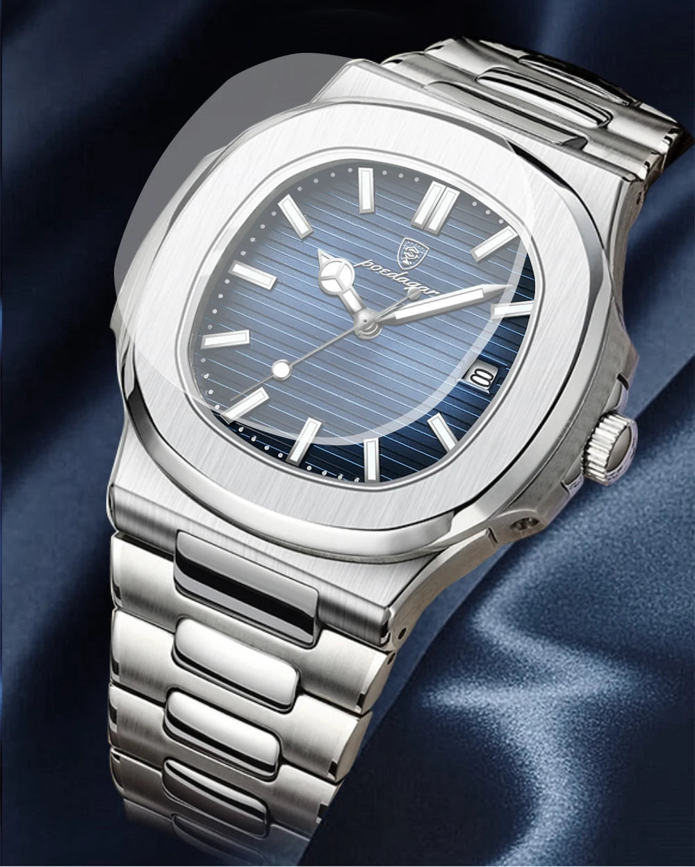 Square Stainless Steel Quartz Watch
