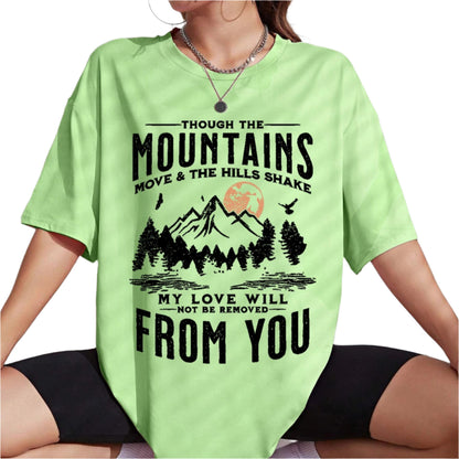 Sunset Mountain & Sun Print Top