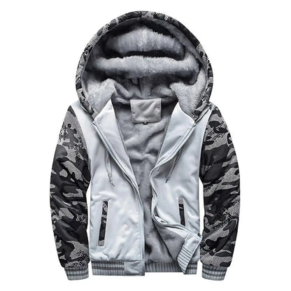 Men's Camo Fleece Winter Jacket