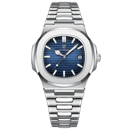 Square Stainless Steel Quartz Watch