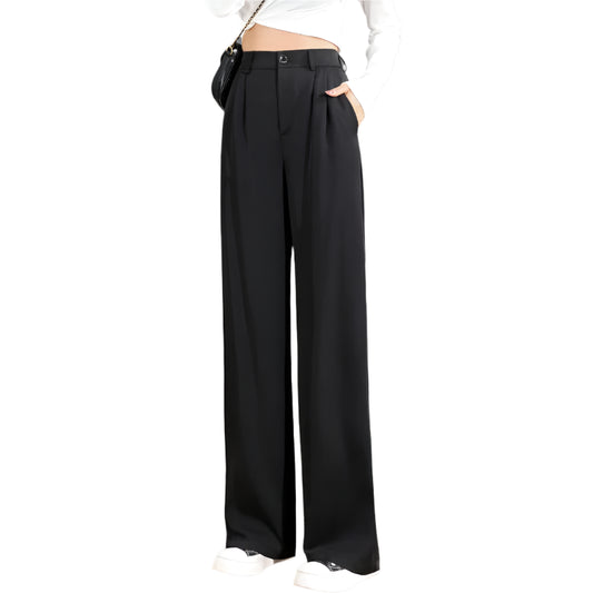 Women's High-Waist Wide-Leg Suit Pants