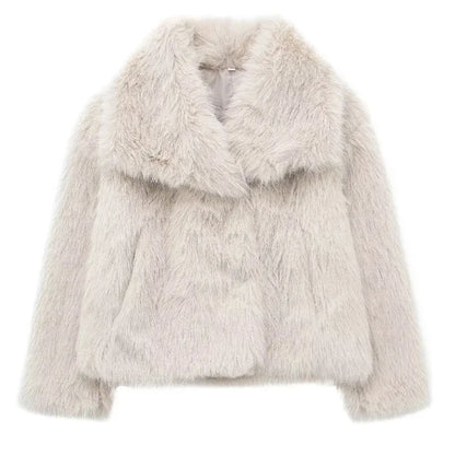 Women's 2024 Plush Faux Fur Coat