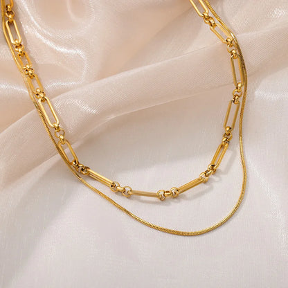 315L Gold Heart Layered Necklace
