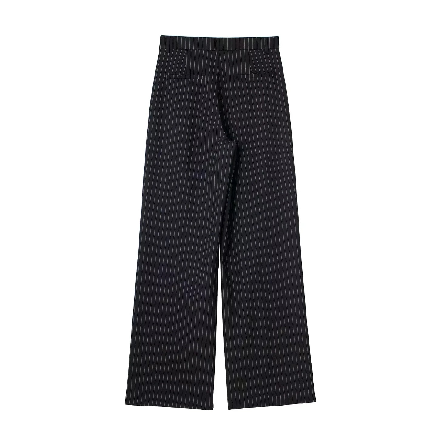 Women's Formal Striped Baggy High-Waist Suit Pants