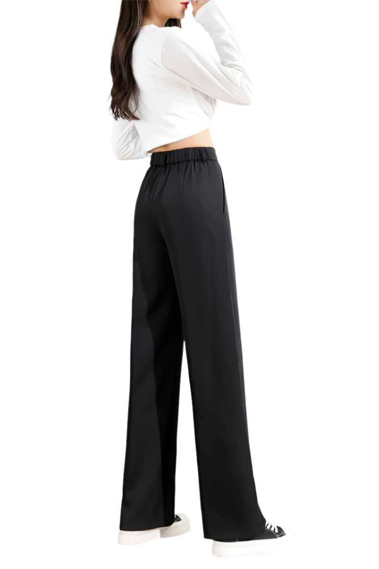 Women's High-Waist Wide-Leg Suit Pants
