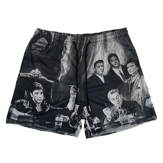 'Rose Design' Embroidery Fitness Shorts
