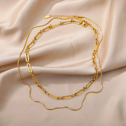 315L Gold Heart Layered Necklace