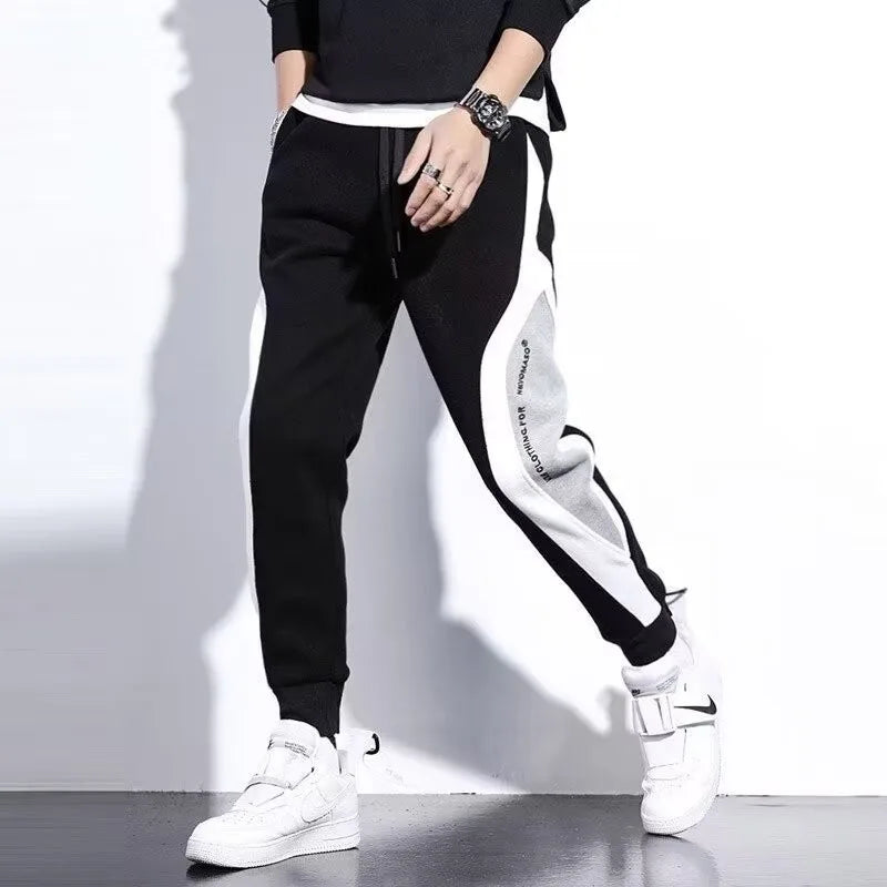 Men's Black Streetwear Joggers