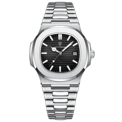 Square Stainless Steel Quartz Watch