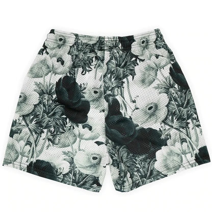 'Rose Design' Embroidery Fitness Shorts