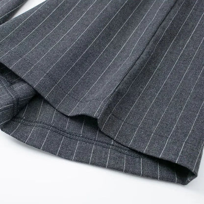 Women's Formal Striped Baggy High-Waist Suit Pants