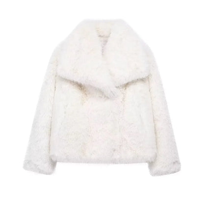 Women's 2024 Plush Faux Fur Coat